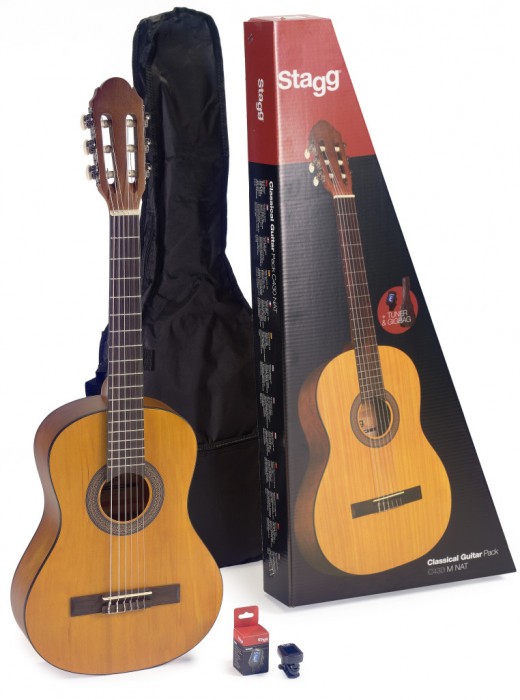 3/4 Linden Class.Guitar, Bag & Tuner - Natural